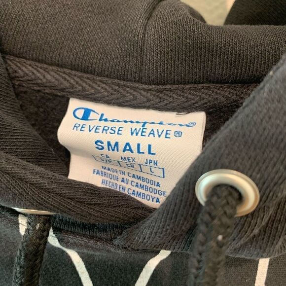Vintage Champion Reverse Weave Pullover Hood All-over Logo Womens Size Small - Picture 2 of 4
